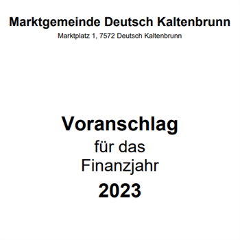 Voranschlag 2023 DK